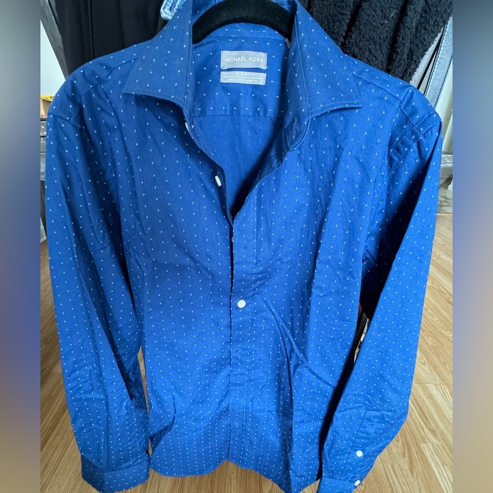 Michael kors shirt men’s slim fit long sleeve size M